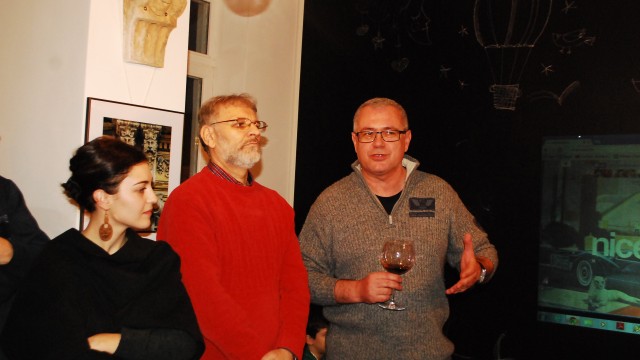 Adela Trif, Mihai Diaconu, Horațiu Buzatu la vernisaj