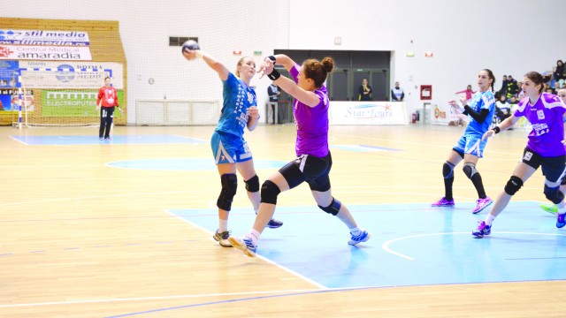 Ane Eidem (la minge) a fost a doua marcatoare a echipei sale în partida de la Slobozia (Foto: Arhiva GdS)