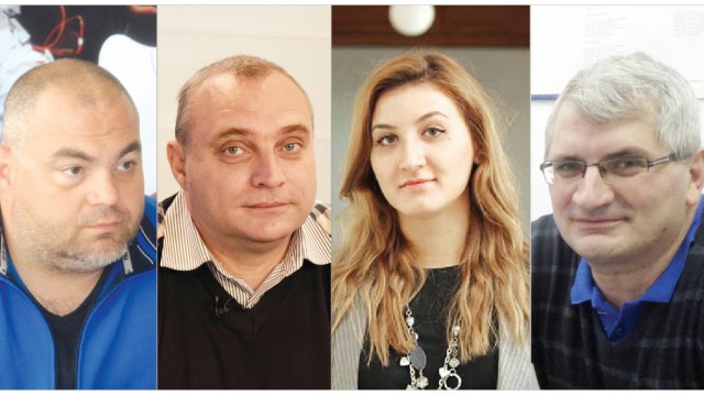 Bogdan Pâncu (stânga), Horaţiu Stănescu, Alexandra Popescu şi Petrişor Albu şi-au depus dosarul pentru funcţia de director la SCM Craiova