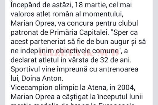 Acesta a fost mesajul postat ieri de clubul bucureștean. Ulterior a fost șters.