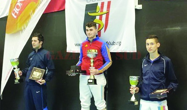 Craiovenii Tatian Bolboceanu (centru), Dorian Pârvan (stânga) şi Ovidiu Pârvuleasa  au acaparat podiumul în Austria