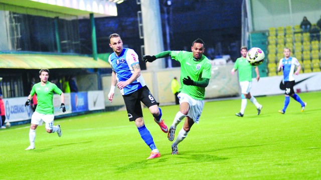 Nuno Rocha a fost omul potrivit la locul potrivit şi a marcat în poarta Viitorului (Foto: csuc.ro)