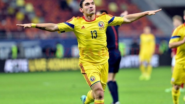 Claudiu Keşeru a fost oportunist în meciul cu Feroe (foto: onlinesport.ro)