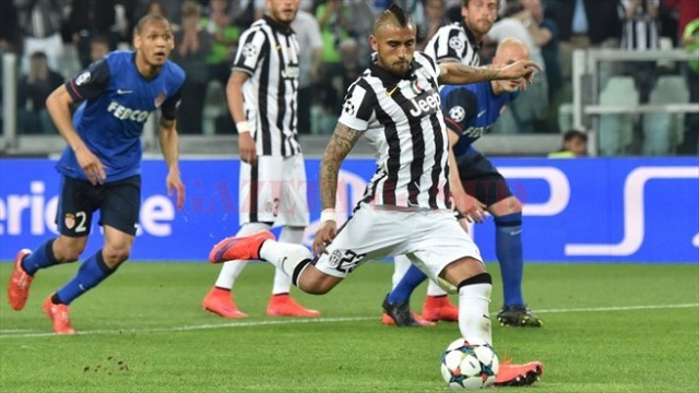 Arturo Vidal a făcut diferenţa în meciul cu AS Monaco (foto: uefa.com)