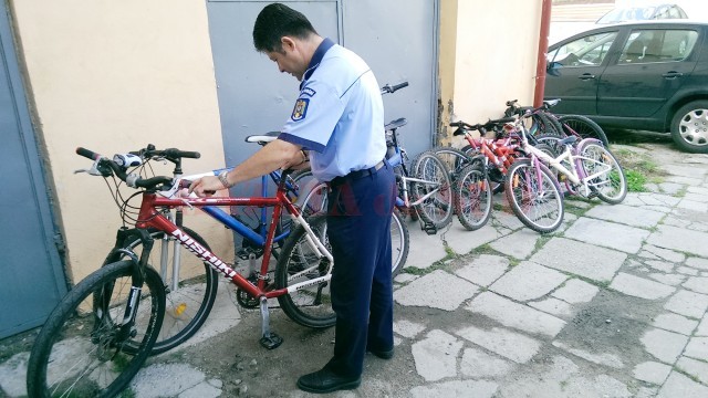 În iulie, anul trecut,  polițiștii de la Secția 4  au găsit 14 biciclete din cele 28 furate de Dovlecioaica