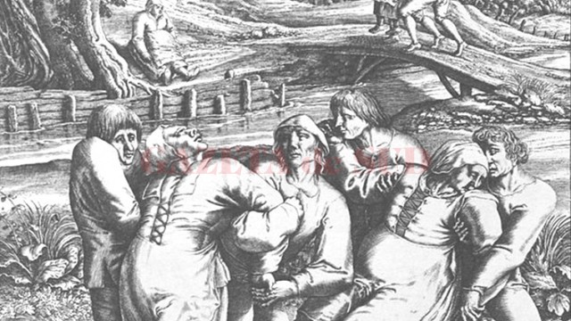 Mania dansului reflectată într-un desen realizat în 1564 de Pieter Bruegel cel Bătrân (Foto: Foto: en.wikipedia.org)