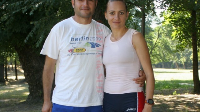 Claudia Ștef și Sebastian Ștef, soțul și totodată antrenorul său, alcătuiesc o echipă de succes