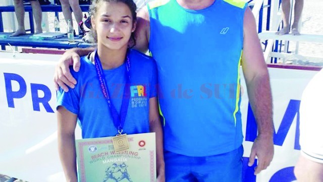 Ştefania Priceputu şi antrenorul său Valentin Boboşca