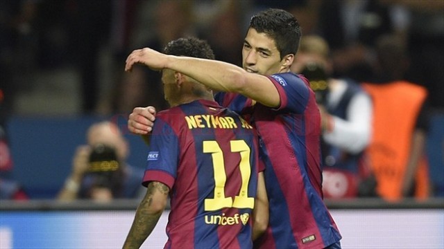 Neymar şi Suarez au înscris în această seară, iar FC Barcelona a cucerit trofeul Ligii Campionilor (foto: uefa.com)
