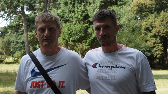 Oliver Popovic (stânga) și Vladimir Vuksanovic, cei doi antrenori ai echipei SCM-U Craiova
