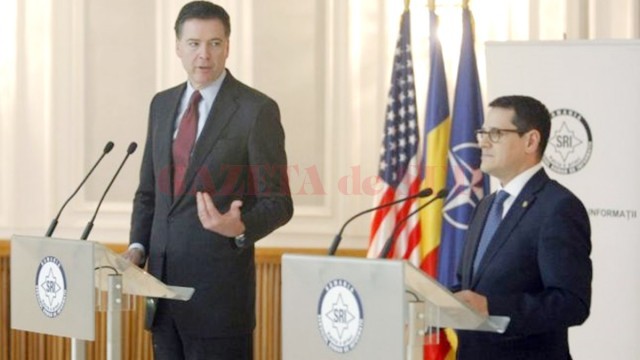 Directorul SRI, Eduard Hellvig, şi directorul FBI, James Comey