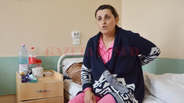 Violeta Ciortan a venit din Spania să se opereze de hernie de disc în Secția de Neurochirurgie din Craiova (FOTO: Lucian Anghel)