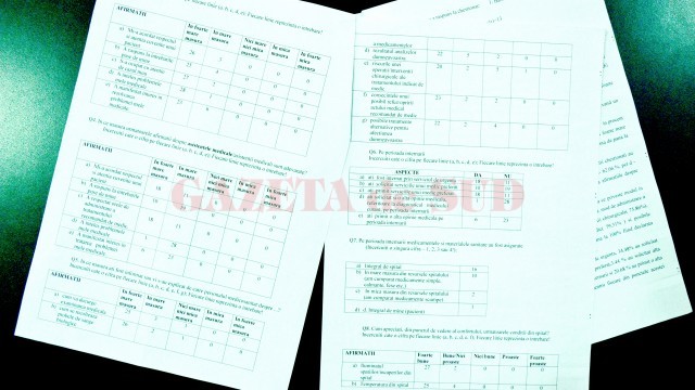 Model de chestionar de feedback al pacientului