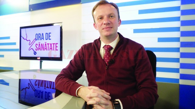 Dr. Cătălin Petrişor, medic specialist medicină internă, a vorbit în cadrul emisiunii „Ora de Sănătate“ de la Alege TV despre cum putem preveni cancerul de colon (Foto: Bogdan Grosu)