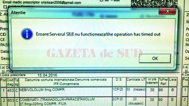 Sistemul informatic continuă să dea rateu după rateu, spre disperarea medicilor şi pacienţilor (Foto: dr. Cristian Săndulescu)