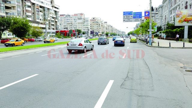 Pe Calea București au apărut și marcajele rutiere, în urma articolului apărut zilele trecute în GdS (Foto: Claudiu Tudor)