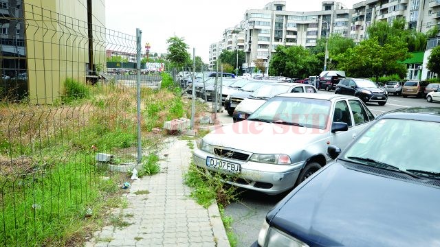 Aici se termină trotuarul de pe strada A.I. Cuza (Foto: Traian Mitrache)