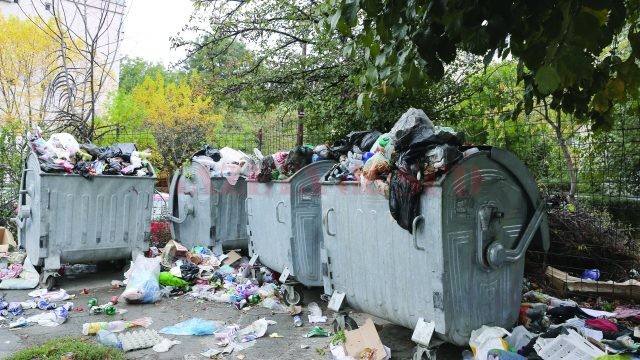 Platformele din Craiova erau vineri pline de gunoi (Foto: Lucian Anghel)