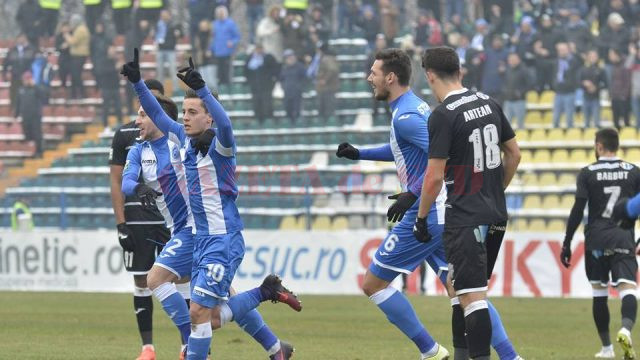 Brazilianul Gustavo a marcat primul său gol pentru Craiova (foto: csuc.ro)