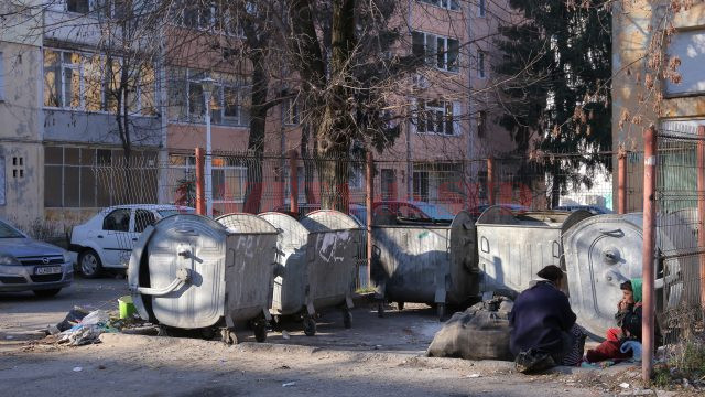 În cartierul Valea Roșie platformele de gunoi erau curate ieri-dimineață  (Foto: Lucian Anghel)