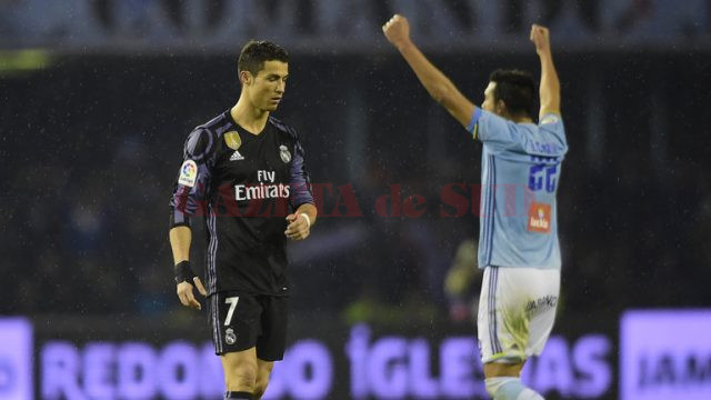 Ronaldo (stânga) nu are motive de bucurie după dubla cu Celta Vigo