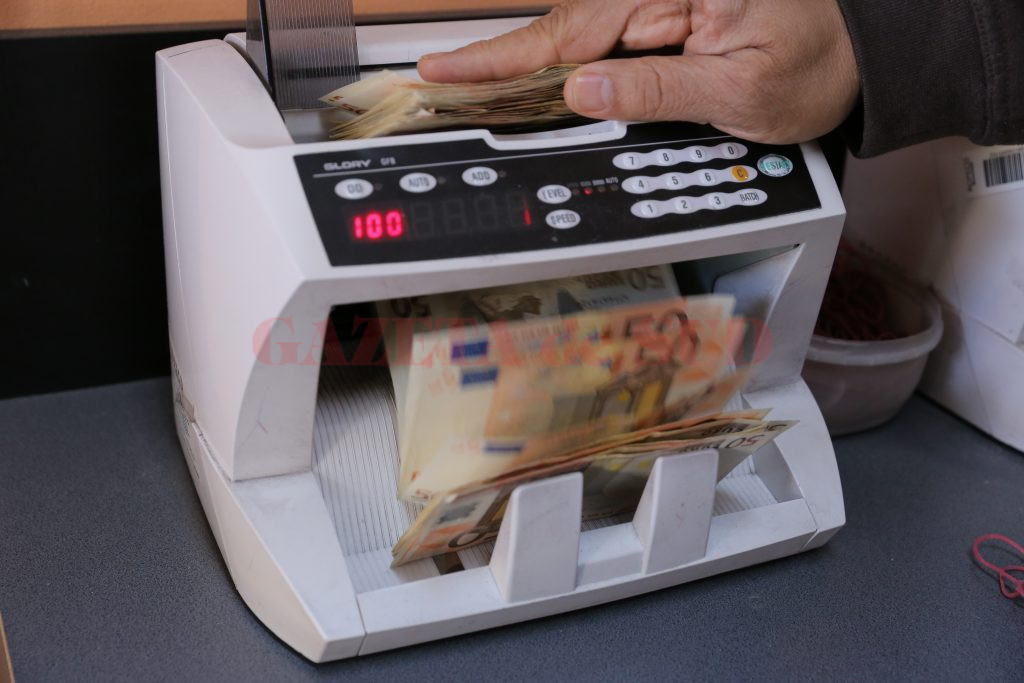 Euro la masina de numarat