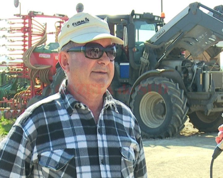 Ion Dincă, unul dintre marii fermieri din comuna doljeană Bistreţ (Foto: captură video)