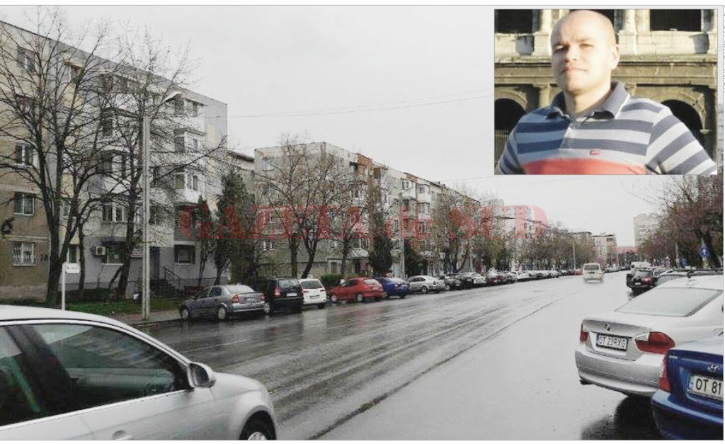 Apartamentul în care s-ar fi mutat Cosmin Croitoriu (foto medalion) se află într-un bloc de pe strada Libertăţii din Slatina (Foto: Alina Mitran)