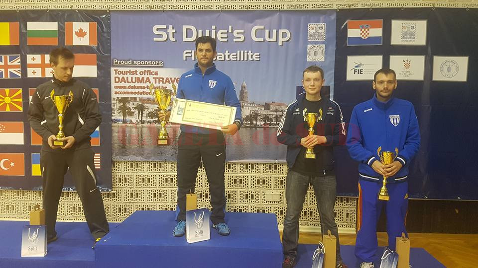 Alin Mitrică (centru) a câştigat trofeul în Croaţia, iar Lucian Ciovică (dreapta) s-a clasat pe locul trei