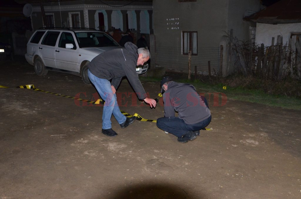 Oamenii legii au găsit patru pistoale la locul faptei, pe o uliță din satul Palilula