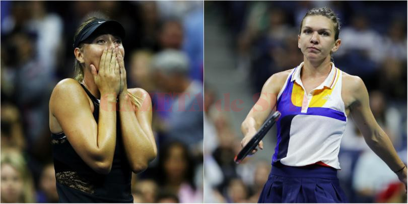 Maria Şarapova (stânga) are 7-0 în confruntările cu românca Simona Halep (