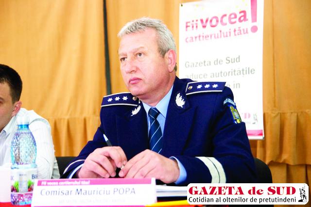 Comisarul-şef Mauriciu Popa, noul şef al poliţiei craiovene