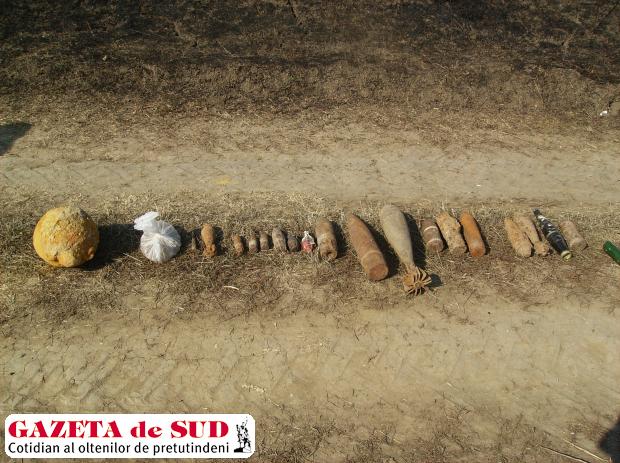Pirotehniştii au transportat muniţia într-un poligon, unde a fost distrusă