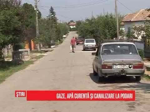 Gaze, apă curentă şi canalizare la Podari