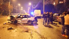Renaultul condus regulamentar de Dîrvăreanu a fost lovit în plin de Opelul care a intrat pe contrasens 