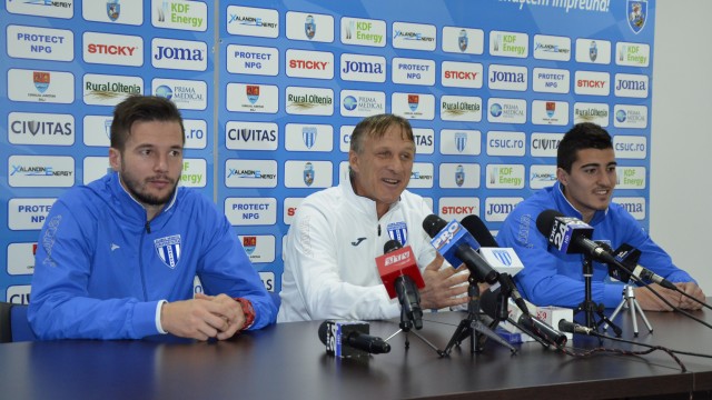 Andrei Dumitraș, Emil Săndoi și Marius Briceag au prefațat partida cu Pandurii (foto: Alexandru Vîrtosu)