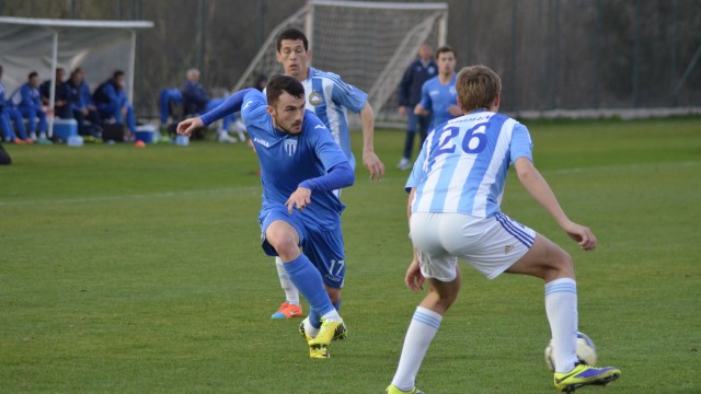 Herghelegiu a adus victoria Craiovei în amicalul cu FC Caransebeș în ultimul minut (foto: Alexandru Vîrtosu)