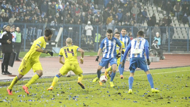 Alb-albaştrii sunt decişi să învingă Steaua şi să demonstreze că au de ce să spere la un loc de cupă europeană (Foto: Alexandru Vîrtosu)