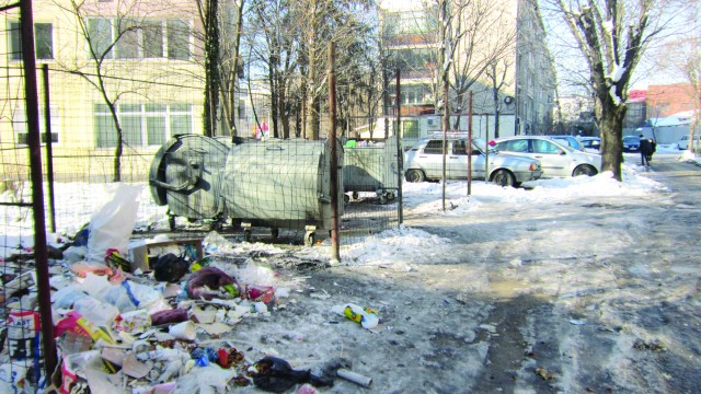 Mizeria din cartier și din zona containerelor de gunoi este una dintre supărările oamenilor (Foto: Anca Ungurenuș)
