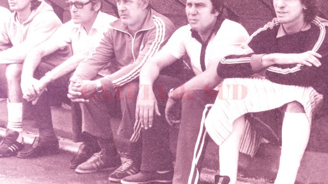 Mircea Irimescu, dr. Gerhard Fakner, Constantin Oțet, Ion Oblemenco, Silviu Lung, în sezonul eventului 1980-1981 (Foto: arhiva Corneliu Stroe)