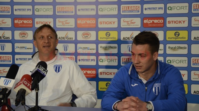 Emil Săndoi și Alexandru Mateiu cred că punctele din meciul cu FC Brașov vor rămâne în Bănie (foto: Alexandru Vîrtosu)