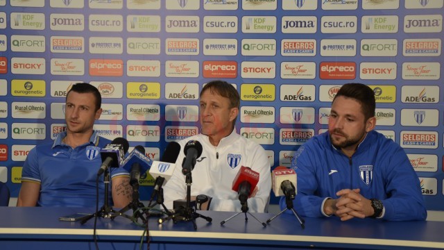 Izvoranu, Săndoi și Târnăcop nu s-au hazardat în declarații privind meciul cu Oțelul, de la Galați (foto: Alexandru Vîrtosu)