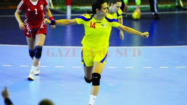 Bianca Bazaliu a fost cea mai bună jucătoare din echipa României, cu 9 goluri