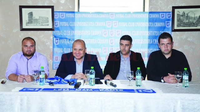 Marius Sorinel Tănasie, Adrian Mititelu, Ionuţ Teodorescu şi Ionuţ Silviu Popa au anunţat revenirea FCU în circuit (Foto: Alexandru Vîrtosu)