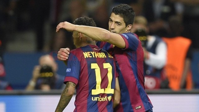 Neymar şi Suarez au înscris în această seară, iar FC Barcelona a cucerit trofeul Ligii Campionilor (foto: uefa.com)