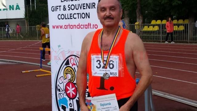 Dumitru Călina a obținut medalia de argint la 10.000 m