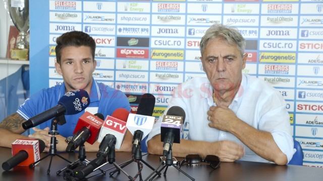 Alex Băluţă şi Sorin Cârţu apreciază echipa Viitorului, dar vor cele trei puncte în partida de astăzi (Foto: Alexandru Vîrtosu)