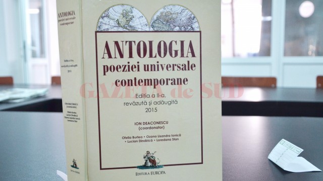 Lucrarea „Antologia poeziei universale contemporane“ - Ediția a II-a, revăzută și adăugită, va fi lansată în cadrul Festivalului Mondial de Poezie „Mihai Eminescu“