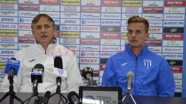 Emil Săndoi și Nicușor Bancu sunt optimiști înaintea meciului cu ASA Târgu Mureș (foto: Alexandru Vîrtosu)