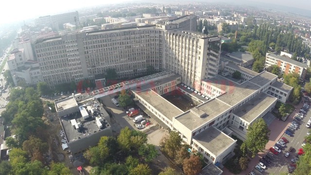 Spitalul Județean de Urgență Craiova, cea mai mare unitate medicală din Oltenia, folosește unul dintre dezinfectanții firmei Hexi Pharma (Foto: Arhiva GdS)